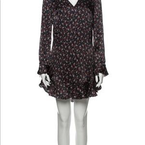 Intermix Black flowered mini dress